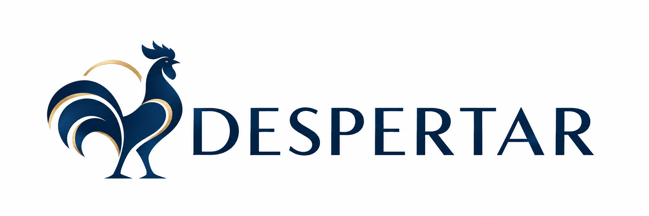 Despertar, logotipo horizontal con gallo